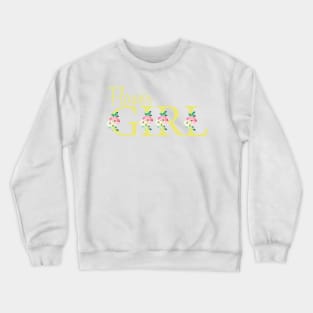 Flower girl design in yellow Crewneck Sweatshirt